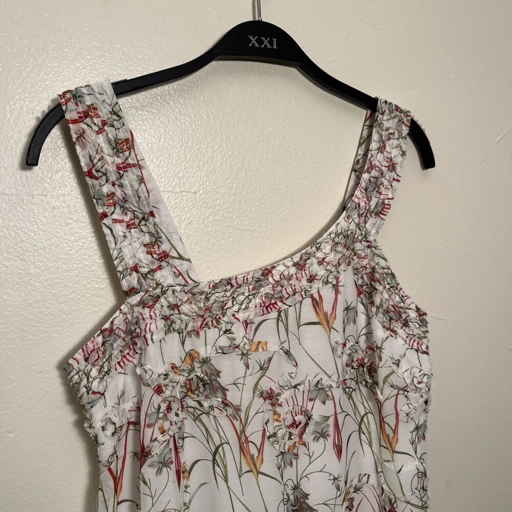 MAX STUDIO Floral Cottage Romantic Fairy Knee Length Asymmetrical Neck Dress- S - Picture 3 of 8